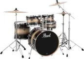 Drum and hardware set Pearl Export EXL725SP/C255 - Ударная установка в составе: большой барабан 22x18, малый барабан 14x5.5, томы 12x8 и 10x7, напольный том 16x16 без подвесов и стоек. Цвет #255 ночные тени