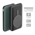 Внешний АКБ OLMIO QM-11, 10000mAh, 22,5W QuickCharge3.0/PowerDelivery, 15W wireless, midnight green