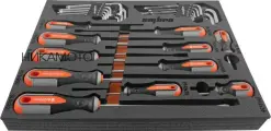 OMBRA OMT29STE Набор отверток стержневых ROUND GRIP и торцевых ключей в EVA ложементе 280х375 мм, 29 пред