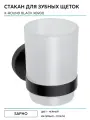 Стакан для зубных щеток Sapho X-round black XB900 Черный