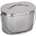 Котелок походный овальный 7 литров из нержавеющей стали, с крышкой
