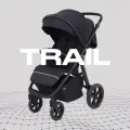 Коляска детская прогулочная всесезонная MOWBaby TRAIL MB090 Black 2025