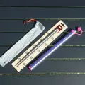 Палочки для еды титановые, пара, 23,5см, алюминиевый фиолетовый футляр тубус в комплекте, для суши роллов.