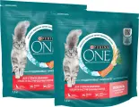 PURINA ONE для взрослых кастрированных котов и стерилизованных кошек с лососем и пшеницей (1,5 + 1,5 кг)