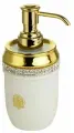 Дозатор настольный Migliore DUBAI, керамика/декор золото/Swarovski