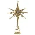 Верхушка на ёлку Вифлеемская Звезда Лапландии 34 см, золотая