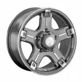 Колесный диск LS LS876 16x7 PCD5x139,7 ET35 D108,1 темно-серый глянцевый с полированными лучами