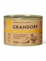 GRANDORF Влажный корм для собак всех пород, паштет из утки с грушей и черникой - 6 шт*200 гр