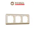 Рамка из пластика на 3 поста Werkel Stream W0032111, цвет шампань