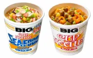 Суп-лапша быстрого приготовления Cup Noodle BIG - 2 штуки в наборе со вкусом морепродуктов и креветки с соевым соусом, Nissin Co, Ltd, Япония