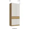 Шкаф распашной Акро Групп Клевер, ЛДСП, 90x50x210 см, дуб золотой/белый , Акро Групп