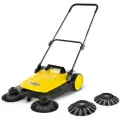 Подметальная машина KARCHER S 4 TWIN 2 in 1 с дополнительными щетками для влажного мусора, черный/желтый