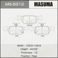 Колодки тормозные дисковые Masuma арт. MS-5912