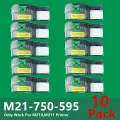 1 ~ 10 упаковок, новый чип, оригинальная фотография, виниловая фотография для Brady M210, M211, фотографический принтер, черный на белом 19,1 мм, 10PK M21-750-595 NEW