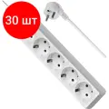 Комплект 30 штук, Сетевой фильтр Defender ES 5 5 м, белый, 5 розеток(99483)
