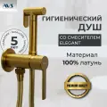 Гигиенический душ со смесителем Elegant AVS, встраиваемый, брашированное золото матовое, латунь
