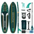 Надувная Сап-доска SKATINGER New green (SUP board) двухслойная 350*89*15см