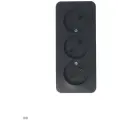 Розетка тройная Schneider Electric Бланка без заземления антрацит