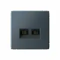 Systeme Electric ArtGallery Грифель Розетка двойная компьютерная RJ45+RJ45, кат.6А