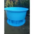 Купель Рюмка, материал полипропилен, круглая, диаметр 150 см, высота 120 см вместимость 2-4 человека, цвет голубая.