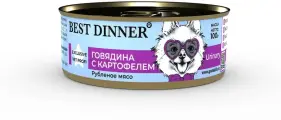 Влажный диетический корм Best Dinner Vet Profi Urinary для собак при мочекаменной болезни Говядина с картофелем (12шт х 100гр)