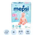 Подгузники Mepsi М от 6 до 11 кг, 64 штуки (70822)