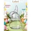 Емкость для хранения Lefard RABBIT FAMILY, 500 мл, 10,4*10,4*19 см, стеклянная, с крышкой, Пасхальная