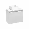 Тумба с раковиной подвесная Runo Бари 50, белая (раковина Uno)