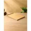 Поднос Сима-ленд, бамбуковый, прямоугольный, бежевый, 33x23x1,5 см