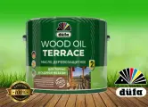 Масло деревозащитное для террас и садовой мебели Dufa Wood Oil Terrace (9л) дуб