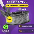Пластик для 3D печати в катушке Funtasy (ABS,1.75 мм,1 кг) (серый) , пластик для для 3д ручки, 3д принтера , картридж , леска , для творчества