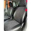 Комплект чехлов Лайт для LADA Granta / Datsun on-Do. (Задняя спинка сплошная). Велюр соты черный + синяя строчка