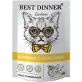 Корм влажный для кошек и котят Бест Диннер (Best Dinner) мусс сливочный курочка с морковью, пауч (24шт*85гр)