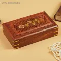 Шкатулка резная Роза дерево 7х15х26 см 1872329