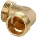 Отвод 90° латунный резьбовой равнопроходный STOUT (НР/НР) - 1