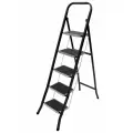 Стремянка Black, 5 широких ступеней, с ковриком, сталь, Zalger