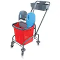 Тележка уборочная A-VM одноведерная, 25 л, отжим, контейнер, металлический каркас (ТК722)