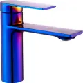 Смеситель для раковины Savol S-601811J синий, глянцевый, кран для ванной в раковину, из латуни, рычажный, с керамическим картриджем