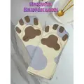 Прихватки-рукавички Кошачьи лапки бежевые 2 шт.