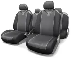 Чехлы-майки универсальные полиэстер серый AUTOPROFI Carbon Plus (закрыт. нижн. часть сиден.) (8 шт. AUTOPROFI арт. CRB-902P .