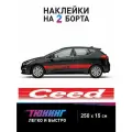 Большие наклейки на авто Кия Сид