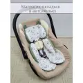 Матрасик-вкладыш в автолюльку Овечки 60*45 см, универсальный.