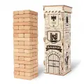 Настольная игра для детей и взрослых 54 буковых бруска MEGA TOYS деревянная падающая башня (аналог игры Дженга, Jenga, Каланча)