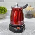Электрическая турка для идеального кофе, 0,5л, нержавеющая сталь, красный цвет, модель «Energy EN-296»