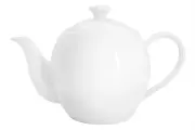 Чайник заварочный, 850 мл, фарфор P, белая, Мятый эффект, Rock
