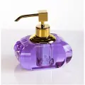Дозатор для мыла К&B, настольный, цвет: хрусталь фиолетовый / золото
