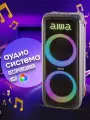 Беспроводная акустическая система AIWA CAS-850 с Bluetooth, настраиваемой светодиодной подсветкой, LED дисплеем, эквалайзером, режим караоке, пульт ДУ, 120 Вт