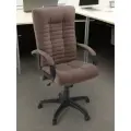 Кресло офисное Фабрикант атлантис, дышащая ткань велюр, коричневый
