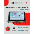 Магнитола Android 13 Renault Fluence 2009-2017, 8/128ГБ, DSP, 4G модем, голосовое управление / Рено Флюенс / Мультимедиа + переходная рамка