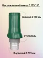 Вентиляционный выход ND d125/160, зеленый, АБС-пластик, с уплотнителем